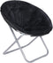 Nouva Folding Chair, Foldable Moon Chair Lounge Faux-Fur Round Reading Chair Gaming Chair