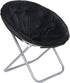 Nouva Folding Chair, Foldable Moon Chair Lounge Faux-Fur Round Reading Chair Gaming Chair