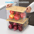 Trash Bag Dispenser Roll Holder - Clear Garbage Bag Holder Dispenser with Bamboo Lid and Sliding Drawer Box, Trash Bag
