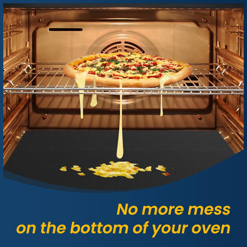 Oven Mat for Bottom of Oven, 2 Pack Heavy Duty Heat Resistant Cover for Electric Stove, Reusable Teflon Sheets
