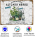 Kitchen Herbs Farm To Table Farm Fresh 100% Organic Vintage Metal Tin Sign Funny Garden Poster For Home Living Room Bedroom Garage Bathroom Office Cafe Outdoor Metal Plaque 8x12 Inch