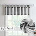 July Joy Cotton Valance Curtains, 18 Inches Long Country Kitchen Curtains for Small Window, Black