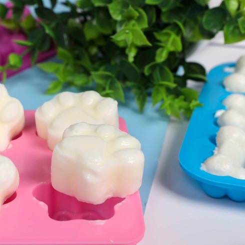 Silicone Molds Puppy Dog Paw and Bone Molds (6 PCS) for Baking, Chocolate, Candy, Jelly, Ice Cube Treat Molds