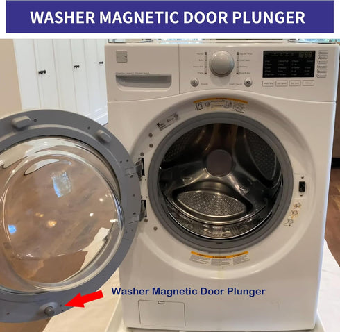2 Packs AGM73610701 Washer Magnetic Door Plunger and Spring, Washing Machine Parts Fits for LG and Kenmore, Replacement Part # AGM73610702, AP5331994, MEG61961401, 2002592