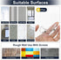Shower Curtain Rod Holder, Easy Installation No Drilling Required, Transparent Wall Mount Rod Retainer (4 Pieces)
