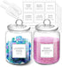 Laundry Pods Glass Jars - Set of 2 Half Gallon Airtight Containers with Scoop and Labels for Laundry Room Storage