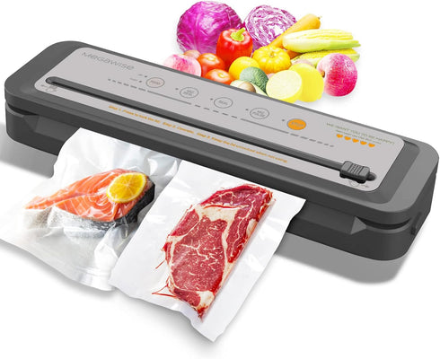 MEGAWISE Updated Model B Food Vacuum Sealer with Built-in Cutter for Fresh Saver of All Food Types