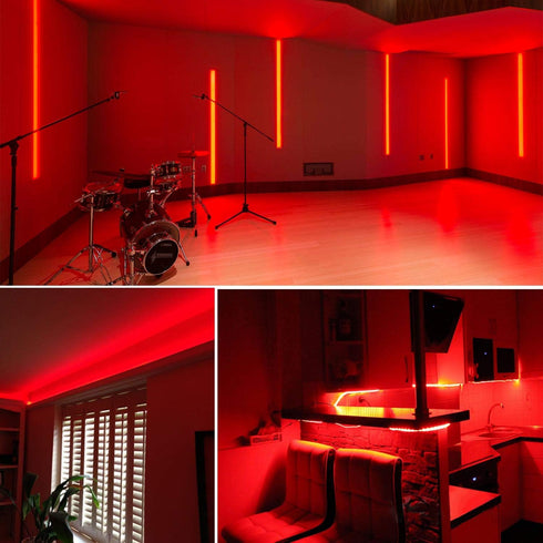 20ft 12V 360 LED Red Strip Light - Flexible Cuttable Non-Waterproof for Indoor Party Decoration