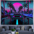 Ine Ive Car Tapestry 1980s Science Fiction Super Sports Car Tapestries 80x60inch for Home Decoration Art