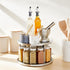 Juvale 2-Tier Stainless Steel Lazy Susan Spice Rack Organizer for Kitchen & Pantry Countertop (10.5 in)