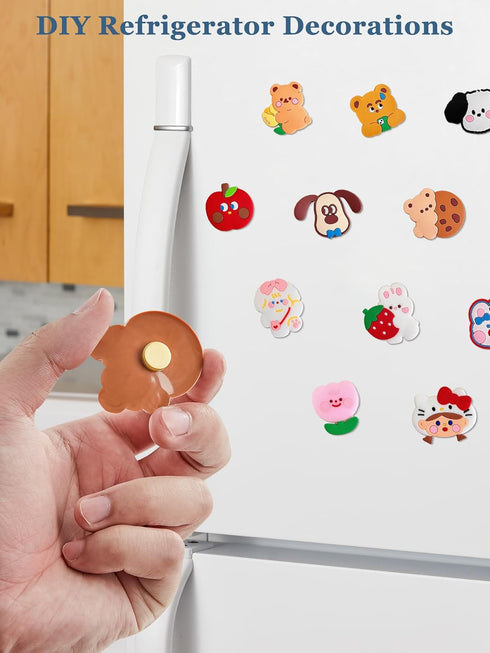 SMARTAKE 80 Pcs Small Round Refrigerator Magnets, 10x2.6mm Neodymium Office Magnets for Home, Kitchen, School (Gold)