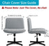 Armless YISUN Waterproof Criss Cross Chair Cover, Stretch Chair Slipcover Washable Removable Office Desk Chair Covers