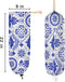 Mexican Talavera Bird Mandala Boho Plastic Bag Holder, Wall Mount Grocery Bag Dispenser for Home Decor