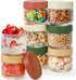 8 Pack 10 Oz Cididu Overnight Oats Container with Lids, Clear Glass Yogurt Storage Jar, Leak Proof Empty Glass Candy