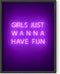 HAUS AND HUES Purple Pictures Wall Decor - Wall Art for Bedroom Aesthetic, Neon Posters for Teen Girl Bedroom UNFRAMED