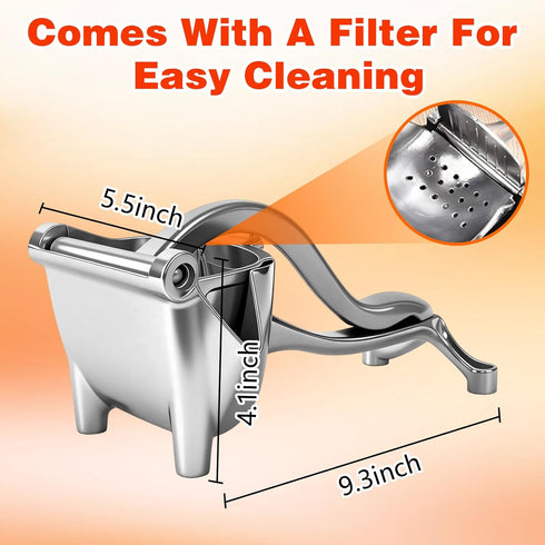 Generic Manual Juicer, Hand Press Lemon Squeezer & Citrus Press - Upgrade Aluminum Alloy Fresh Fruit Juice Extractor