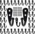 Wall Hooks for Hanging, 40 Pack Black Small Coat Hooks with 80 Screws, Heavy Duty Single Prong Hooks for Keys