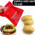 Microwave Potato Bags, 3 Pack Reusable Cooker Bag for Baked Pouch Potato, Red