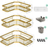 3Pack Corner Shower Caddy Bathroom Organizer: Adhesive Shower Rack Bathtub Shelves - No Drilling Shower Shelf