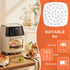 Numola 100 Pcs Air Fryer Liners, Disposable Parchment Paper, 8 Inch Perforated Sheets for Baking