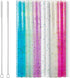 Reusable Silicone Drinking Straws, 12 Pcs Eco Friendly Straws with 2 Cleaning Brushes for 30oz and 20oz Tumblers