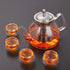 40oz Glass Teapot with Removable Stainless Steel Infuser for Blooming Tea & Loose Leaf Tea, Gift Box