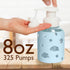 8oz SoCal Suds & Company Foaming Hand Soap Dispenser Glass, Liquid Soap Pump with Cloud & Star Sleeve, Refillable