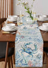 Lsrtoss 48 Inches Summer 13" 48" Coastal Crab Table Runner Long Farmhouse Dress Scarves, Nautical Beach Starfish Coral
