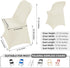 6 Packs Ivory Spandex Stretch Folding Chair Covers for Wedding Party,Universal Fitted Washable Dining Seat Slipcovers