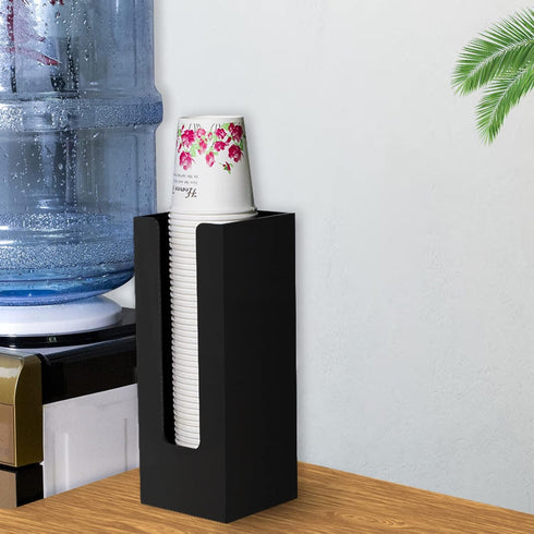 Disposable Paper Cup Dispenser, Acrylic Storage Organizer Holder for Coffee Cup and Lid, Restaurant Accessories