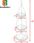 Deco Brothers Hanging Fruit Basket, 3-Tier, Chrome