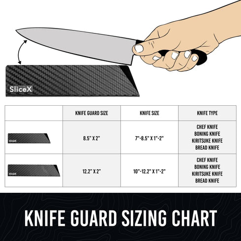 Knife Sheaths for Kitchen Knives, 8"-12" Universal Knife Edge Guards Set, Extra Strength Knife Cover, BPA-Free,