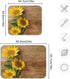 Absorbent Dish Drying Mat for Kitchen Counter, Yellow Sunflower Microfiber Reversible Drainer Mat (Medium 16 x 18 inch)