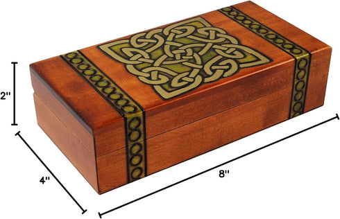 Celtic Knot Design Polish Wooden Keepsake Box