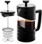 Ovente French Press Coffee Maker, 20 Ounce, Borosilicate Glass with 4 Filter Stainless-Steel System, BPA-Free