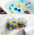 2 PackBath Greentainer Toy Organizer, Wall Mounted Shower Storage Basket - Metal Bathtub Toy Holder with Hooks