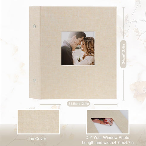 Artmag Fabric Photo Album, 4x6 600 Large Capacity Linen Album for Family Wedding Anniversary