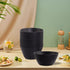 supernal 12pcs Cereal Bowls, Unbreakable Black Wheat Straw, Microwave & Dishwasher Safe, Lightweight Reusable Bowls
