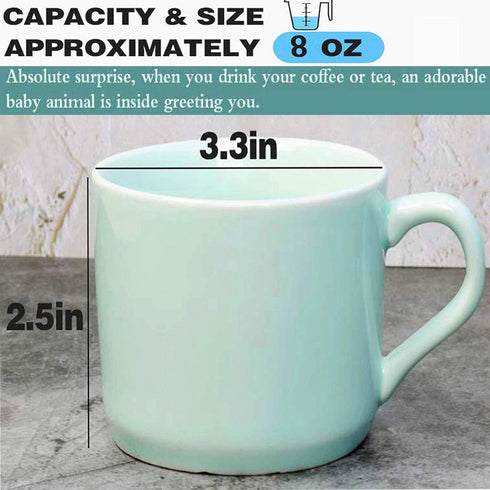Lucky Cat 3D Cute Cartoon Animal Ceramics Coffee Cup, 8 OZ Mug for World's Greatest Father