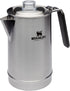 Stanley 1.1QT Coffee Percolator, Stainless Steel Wide Mouth Coffee Press, Large Capacity