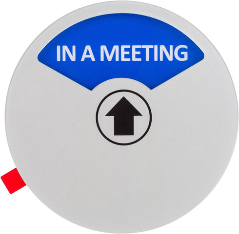 Kichwit Office Door Sign, In a Meeting, Out of Office, Welcome Please Knock, Privacy Sign, 5 Inch, Silver