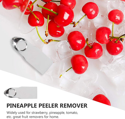 DOITOOL 3pcs Stainless Steel Fruit Removal Tools - Strawberry and Pineapple Peeler for Easy Kitchen Cleaning