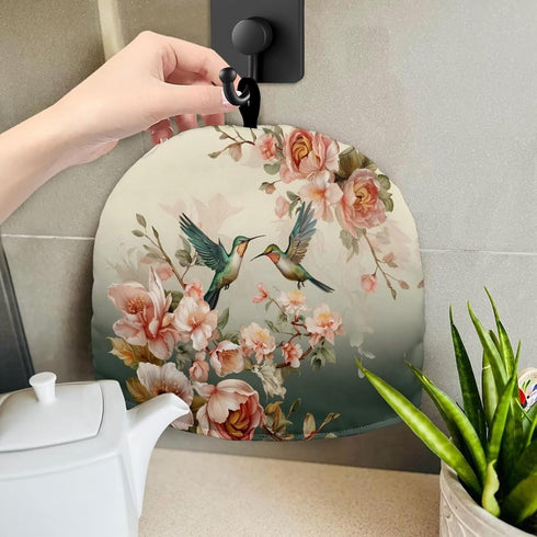 Hummingbird Flower Tea Cozy, Insulated Teapot Cover for Kitchen Accessory, Keeps Tea Pot Warm