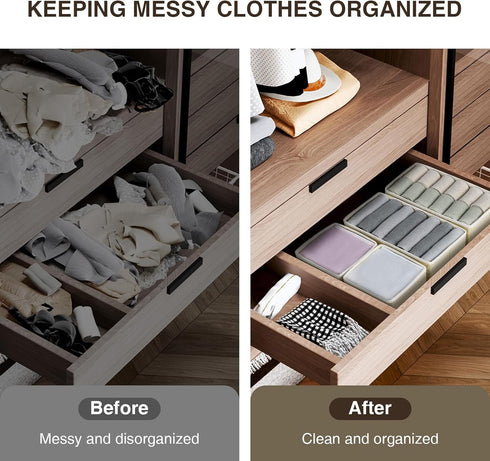 15 Pack Closet Closet DIMJ Drawer Organizer Clothes - Foldable Baby Organizers and Storage & Organizers for Bedroom