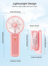 JZCreater Mini Handheld Fan, Portable 15H Cooling Fan, Quiet 4 Speed USB Rechargeable Desk Fan for Travel, Outdoor, Home