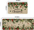 Artoid Mode Leaves Holly Merry Christmas Kitchen Mats - Set of 2 Low-Profile Winter Decor Rugs for Floor