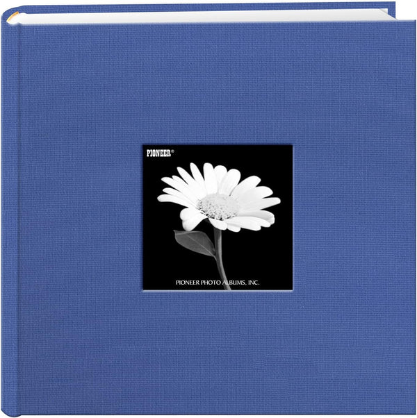 Fabric Frame Photo Album, Sky Blue - 200 Pockets for 4x6 Photos