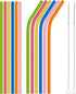 Coson Home Reusable Silicone Drinking Straws, 8.5 Inches with 2 Cleaning Brushes for 6-12 oz Tumblers, Pack of 12