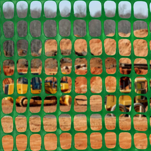 4'x100' 1 100FT Ashman Plastic Mesh Fence, Construction Barrier Netting, Green, Feet, Roll, Garden Fencing, Fences