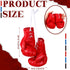 Zhanmai 2 Pairs Mini Boxing Gloves for Car Mirror, Punching Gloves Holiday Christmas Ornament Decoration (Black, Red)